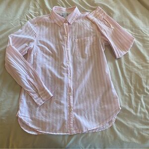 Old Navy Pink Striped Blouse